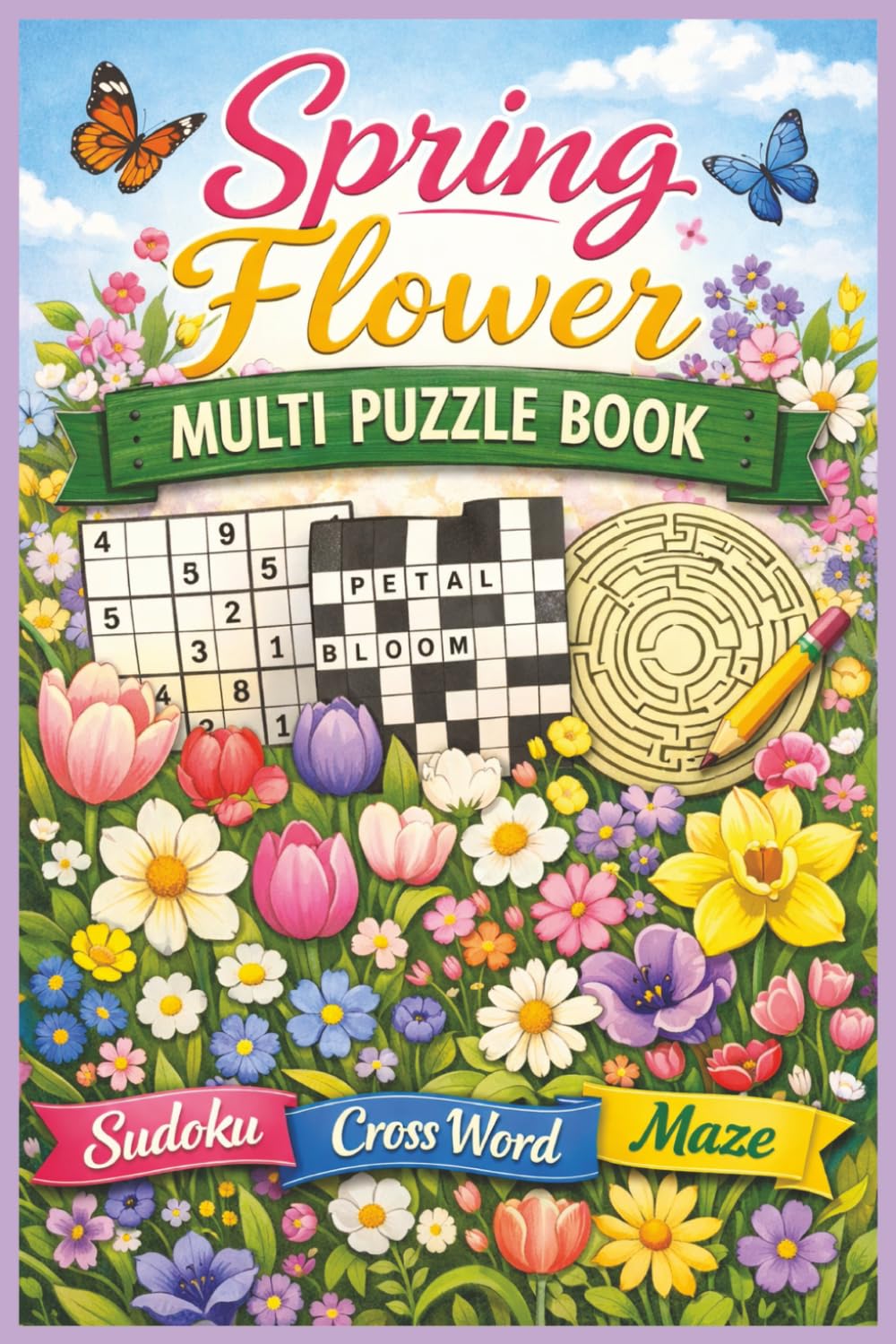 Spring Flowers Multi Puzzle Book (The Mindful Moments Puzzle Series)