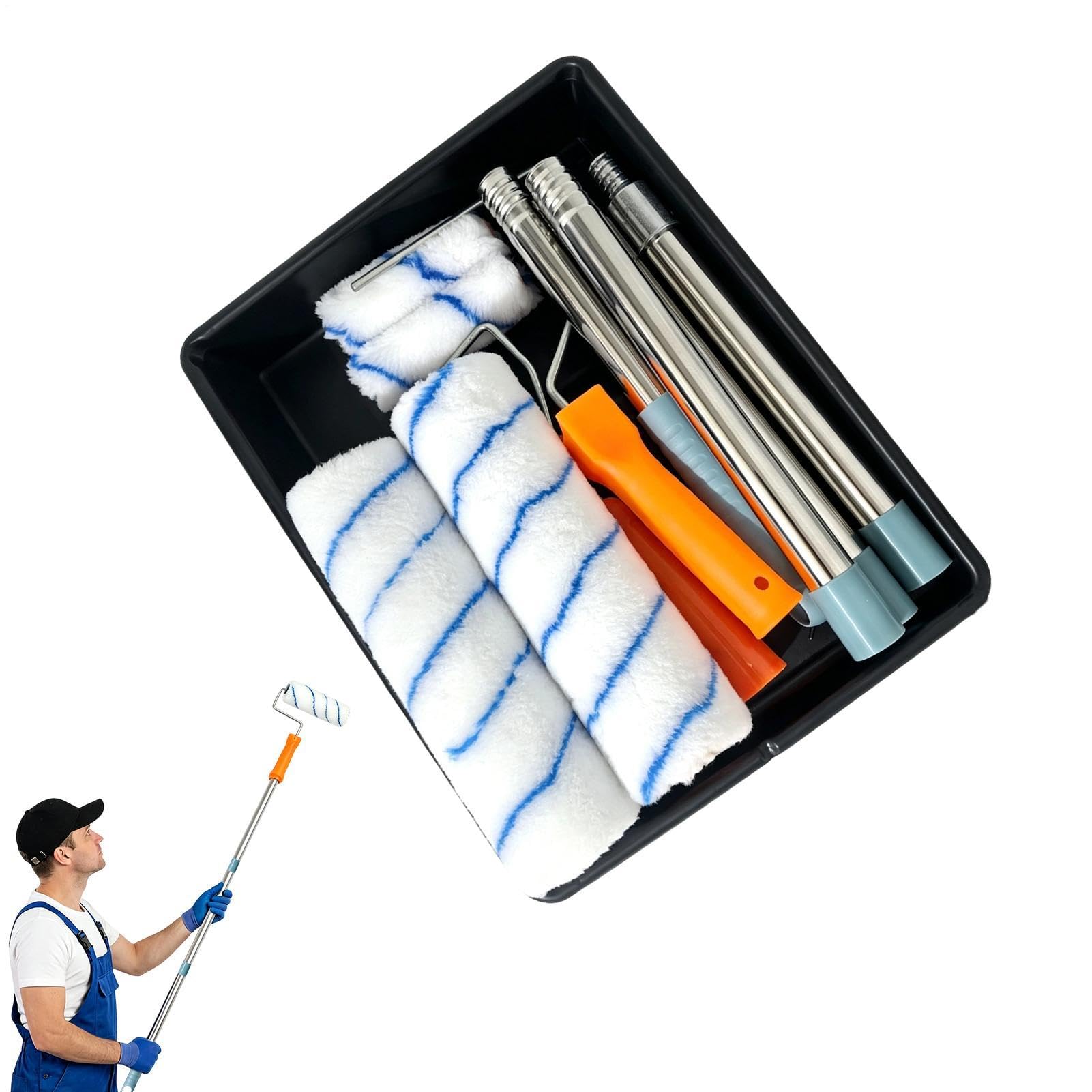 Rouleau à peinture plafonds et armoires brosse pour décoration et portes