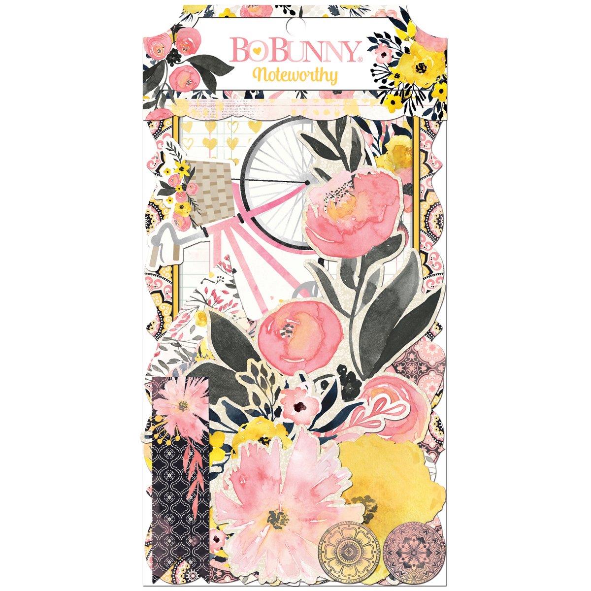 Bo Bunny pétalos Lane Notable Die-Cuts Set, Multicolor, 24,63 X 15,24 X 0,63 cm