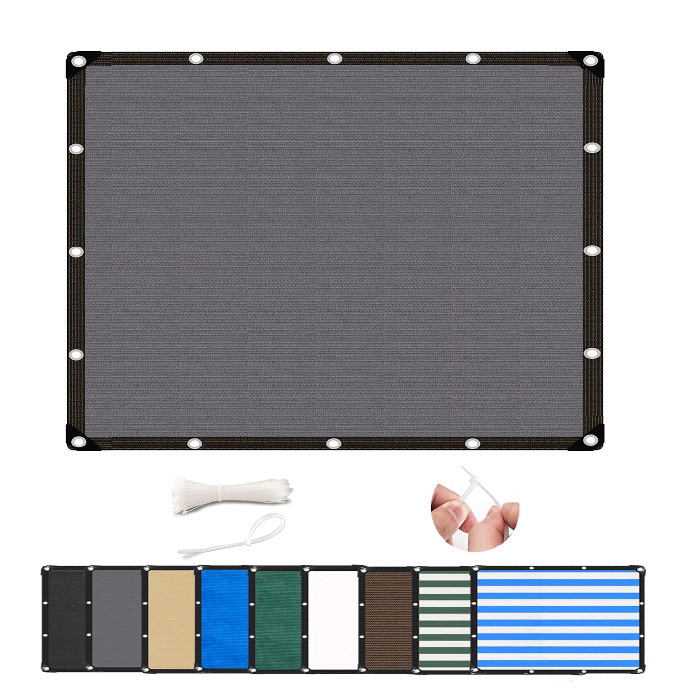 Ygann Garden Shade Net Fabric Shade Net Outdoor Fence Screen, Backyard, Patio, Balcony, Including Cable Ties 8 Days Delivery, 9 Colors, 195 Sizes — image 1
