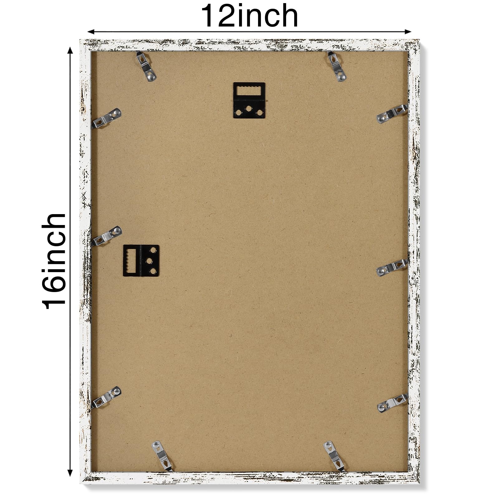 Vittanly Lot de 4 cadres photo de 30,5 x 40,6 cm - Affichage photo de 27,9 x 35,6 cm avec passe-partout ou 30,5 x 40,6 cm sans passe-partout, bois d'ingénierie avec plexiglas résistant aux chocs