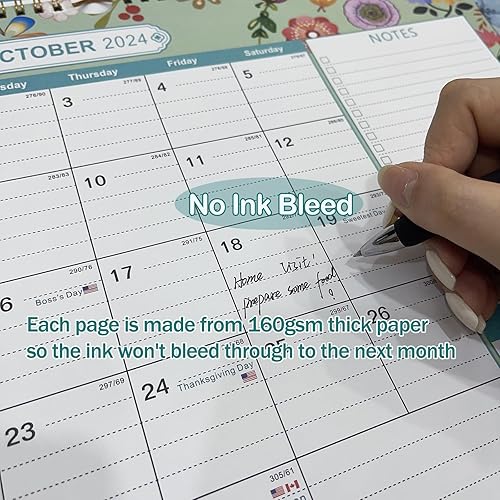 Miniatura 6 de Calendario de pared grande 2024-2025 de 22 x 17 pulgadas a 18 meses de enero de 2024 a junio de 2025, encuadernación de doble alambre, planificador