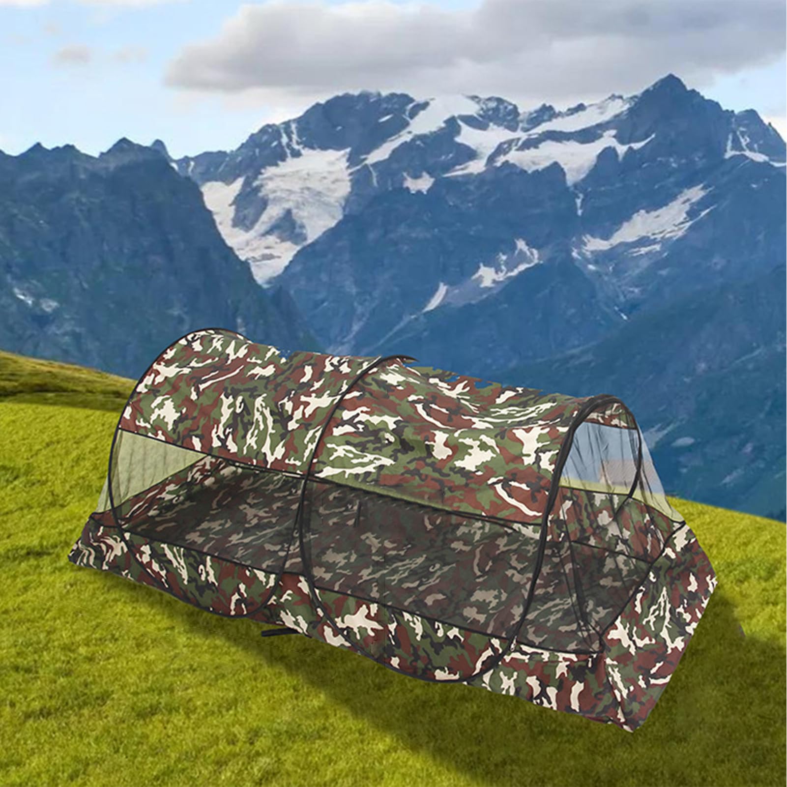 Tenda da campeggio – rete portatile, copertura per esterni, per escursioni, patio, riposo, letto, viaggi a letto, leggera, compatta, pieghevole, protezione con borsa per il trasporto con cerniera