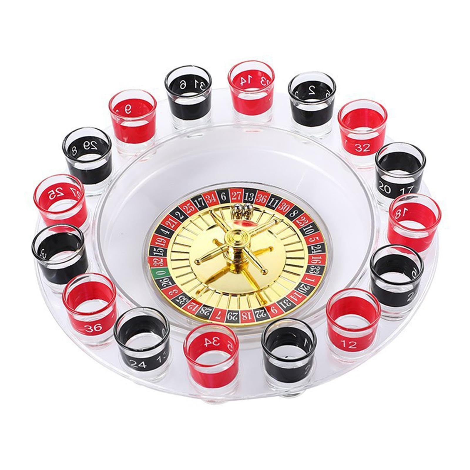 Oshhni Roulette Jeu à Boire Roue Fête Rotatif Divertissement Cadeaux Jeu Plateau tournant pour Fête Famille Café Rassemblement Carnaval