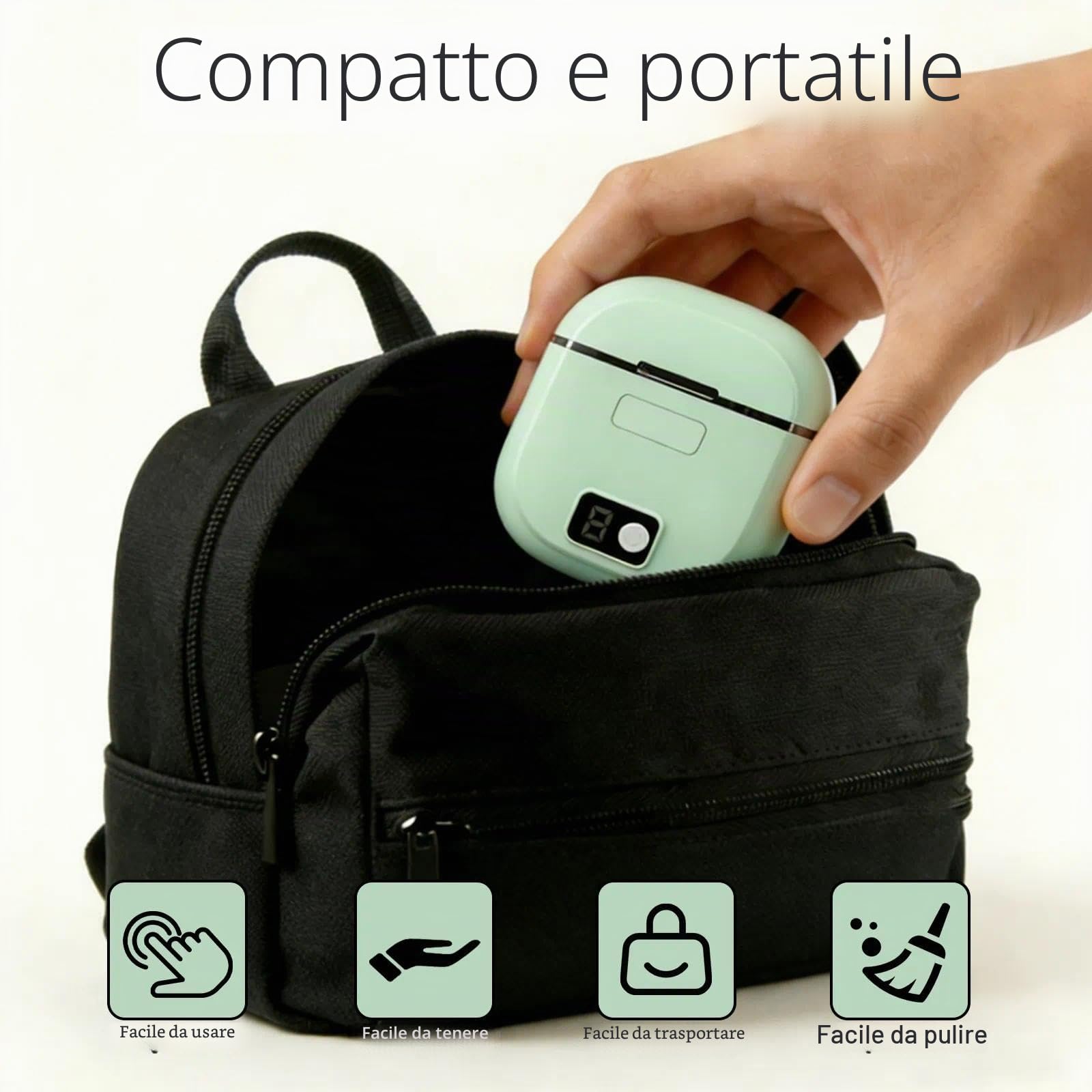 Tagliaunghie Elettrico, 3 in 1 Taglia Unghie Automatico, Ricaricabile Tramite USB con Luce LED, con Cavo di Ricarica e Spazzolino per la Pulizia, Adatto a Bambini e Adulti (Verde)