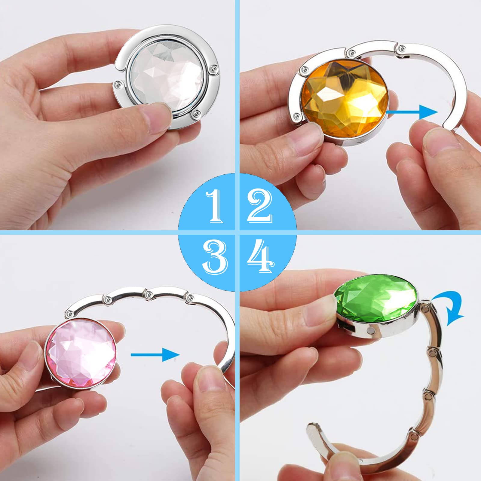 Supporto Borsa Da Tavolo Pieghevole - Design Marmo Antiscivolo - Foto 8