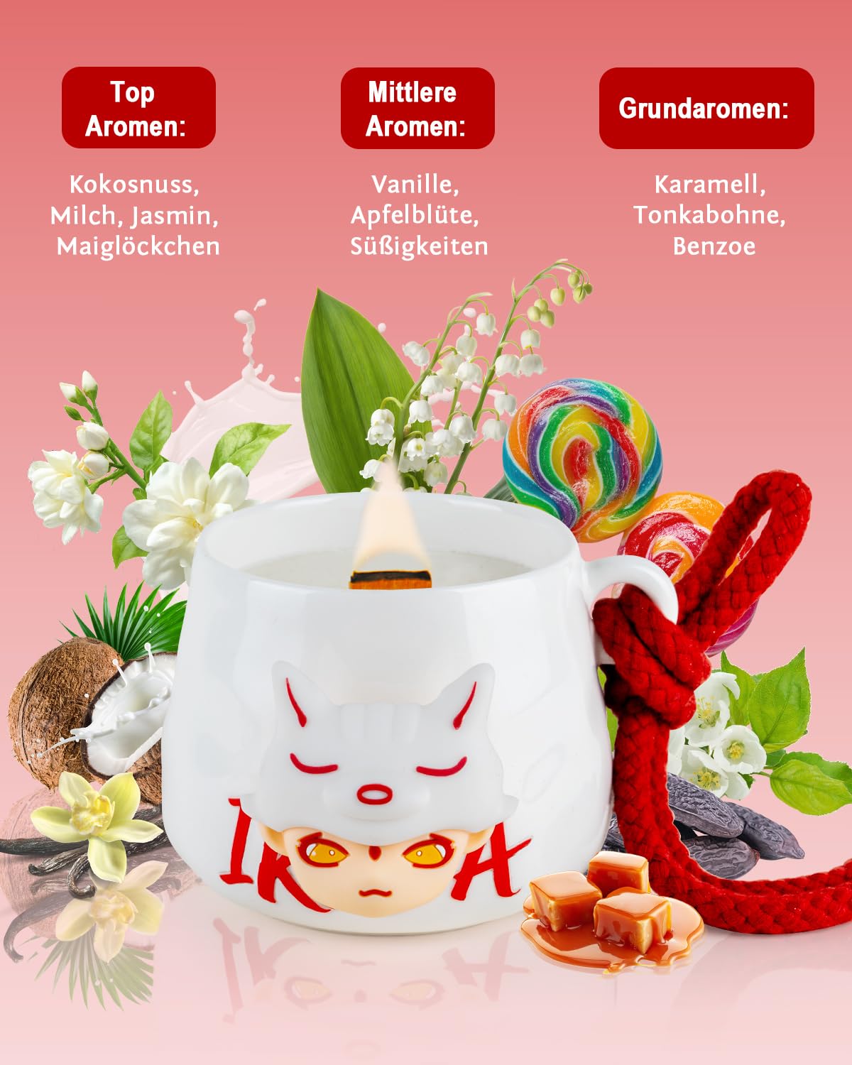 Duftkerzen | Große Aromatherapie-Kerzen | Dekorative Haushaltskerzen für Frauen, Mädchen | Lang brennende Duftkerzen für zu Hause zur Entspannung, für Yoga, Aromatherapie und Stressabbau