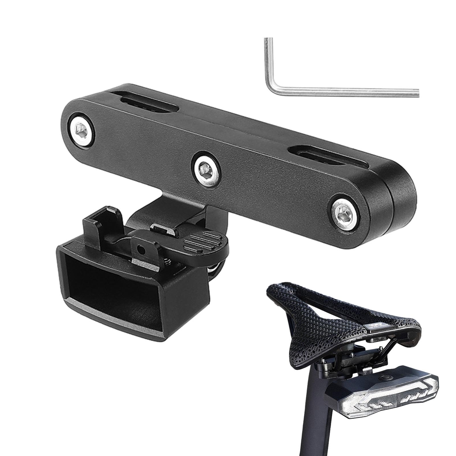 Staffa per luce posteriore per bicicletta - Staffa per luce posteriore per bicicletta leggera, supporto per fanale posteriore per sella per bicicletta | Durevole con portapacchi posteriore per bicicle