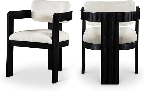 Miniatura 23 de Meridian Furniture 11094Cognac-C Sacha Collection - Silla de comedor Art Deco, terciopelo coñac ultra lujoso, terciopelo de 11.21 oz/m², acabado