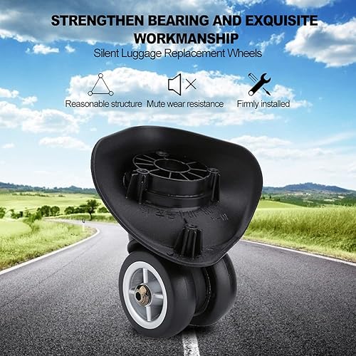 Miniatura 6 de Ruedas de maleta, Reparación de Maletas Piezas de Rueda de Equipaje Accesorio de Piezas de Repuesto de Equipaje Ruedas de Repuesto de Equipaje