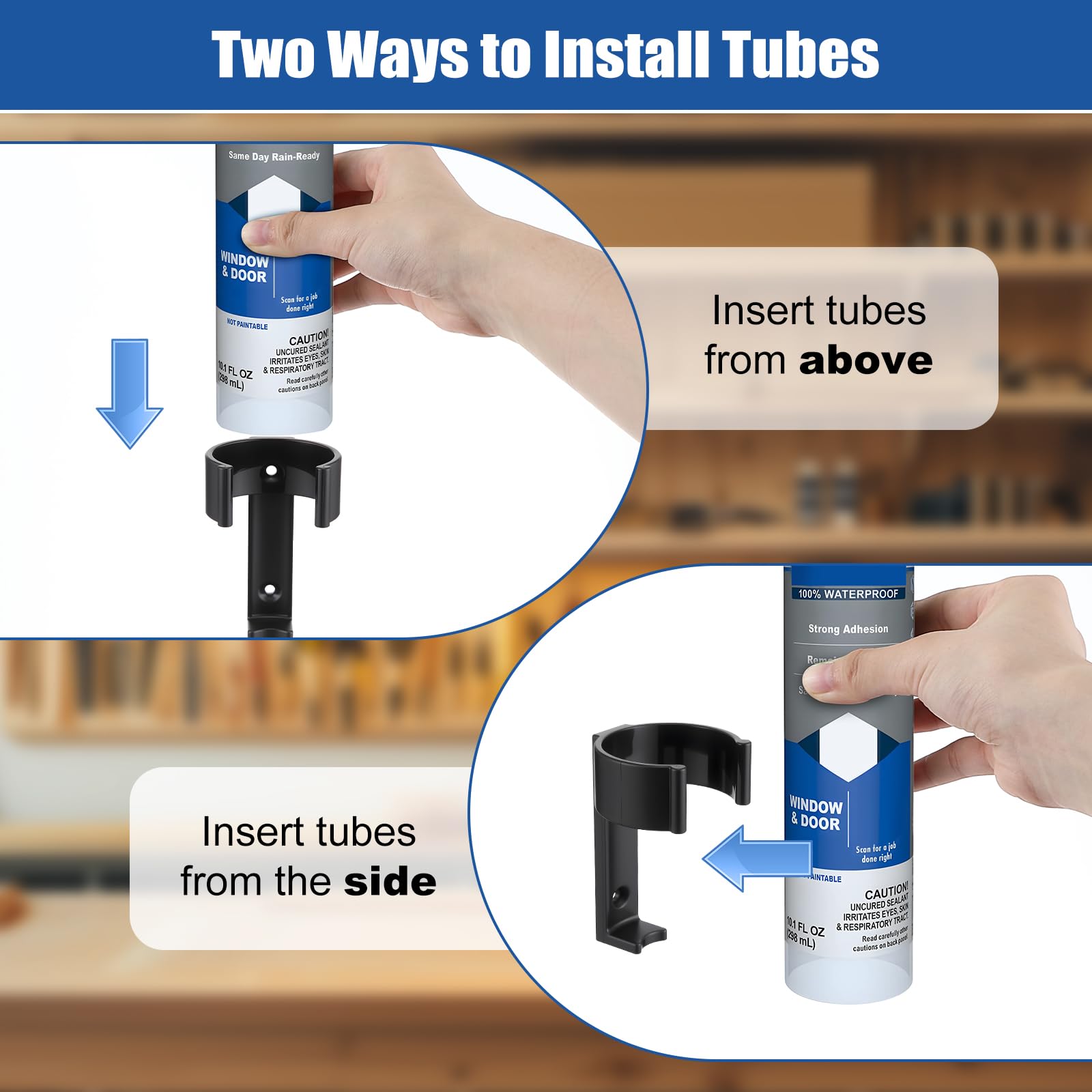 12 Pack Caulk Tube Holder, Wall Mounted — Amazon image 4