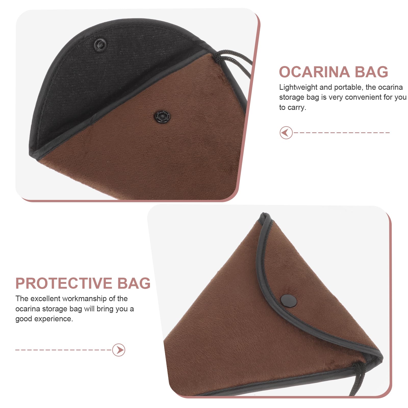 Amosfun 3 custodie protettive Ocarina, 1 borsa in tessuto non tessuto, borsa da viaggio in ceramica, accessorio da viaggio Ocarina, borsa anti-perdita per 12 fori