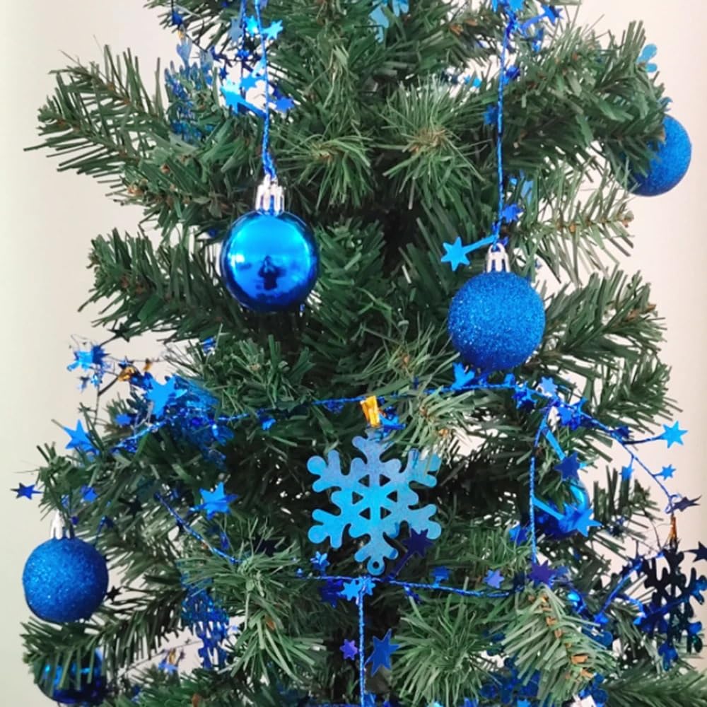 Weihnachtskugeln Silber Weihnachtsdekoration Cane Hängende Kugel Schneeflocke Weihnachtsbaum Ornamente Bälle for Weihnachten Home Decor(Red)