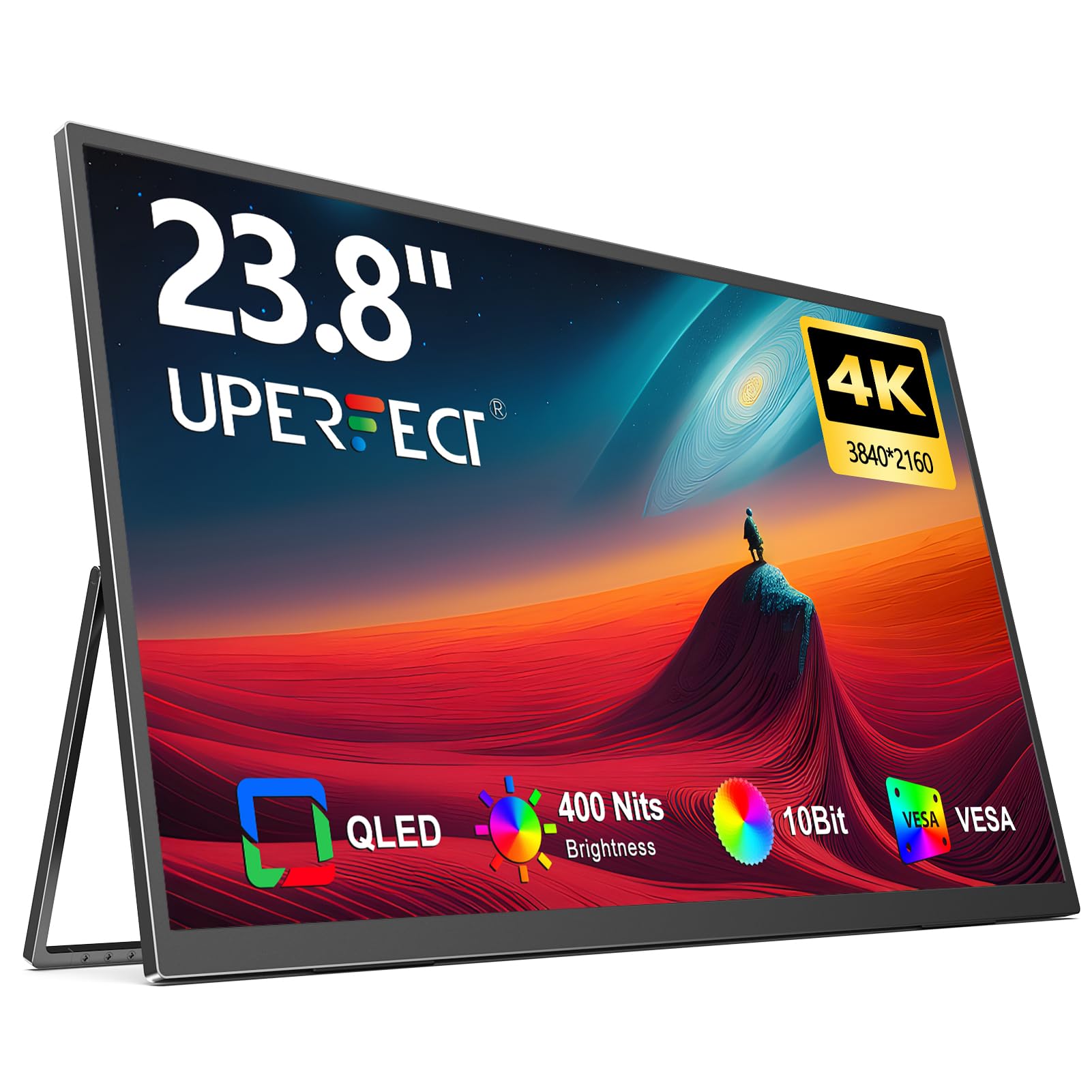 UPERFECT 23.8インチ モバイルディスプレイ　モバイルモニター 美品 Amazon.co.jp: UPERFECT 23.8インチ 4K モバイルモニター QLED 3840