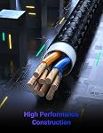 UGREEN Chat 6 Câble Ethernet tressé Cat6 Gigabit Haute Vitesse 1000Mbps Câble Internet RJ45 Réseau blindé LAN Compatible avec le cordon PC PS5 PS4 PS3 Xbox Smart TV Routeur 6FT