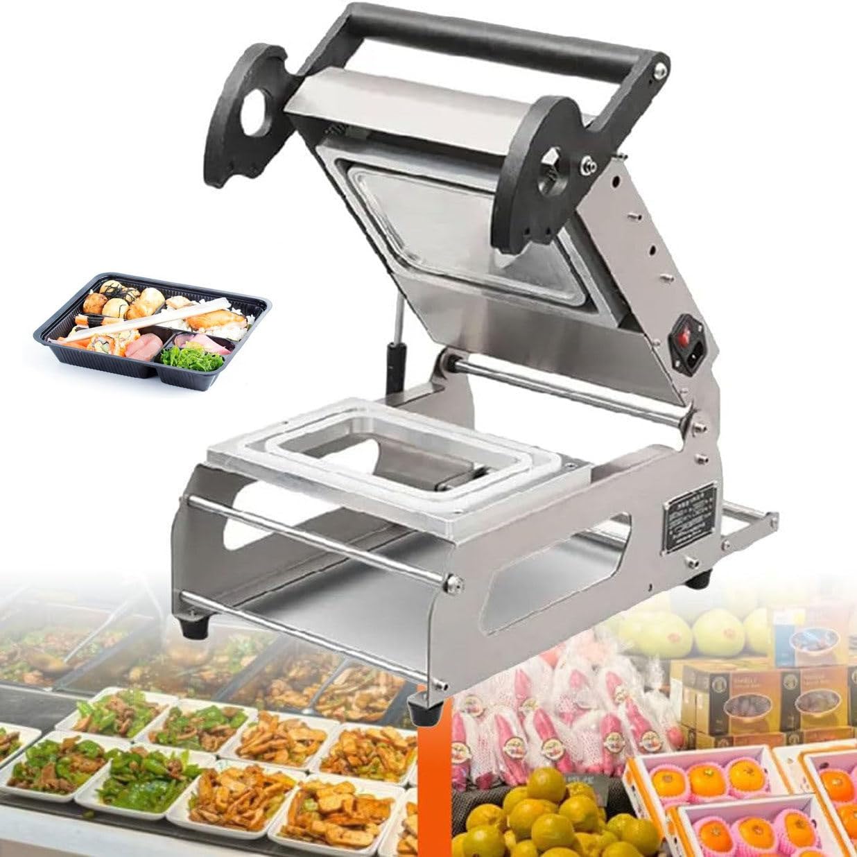 Machine d'emballage alimentaire commerciale avec la chaleur et le scellage sous vide, opération à grande vitesse pour la conservation des aliments de restaurant