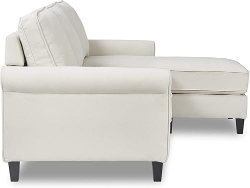 Miniatura 46 de Serta Harmon Sofá seccional reversible sala de estar, moderno sofá de tela de 3 asientos en forma de L. Gris-oscuro,Azul,Crema