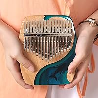 Vista 11 de Kalimba - Piano de pulgar de 17 teclas, piano portátil de dedo Mbira, regalos para niños y adultos, instrumento musical, pianos de pulgar, 17