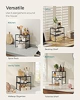 Vista 61 de SONGMICS Cabinet Organizer Shelf, Set of 4 Kitchen Counter Shelves, Kitchen Storage, Spice Rack, Stackable, Expandable, Metal and Engineered Wood