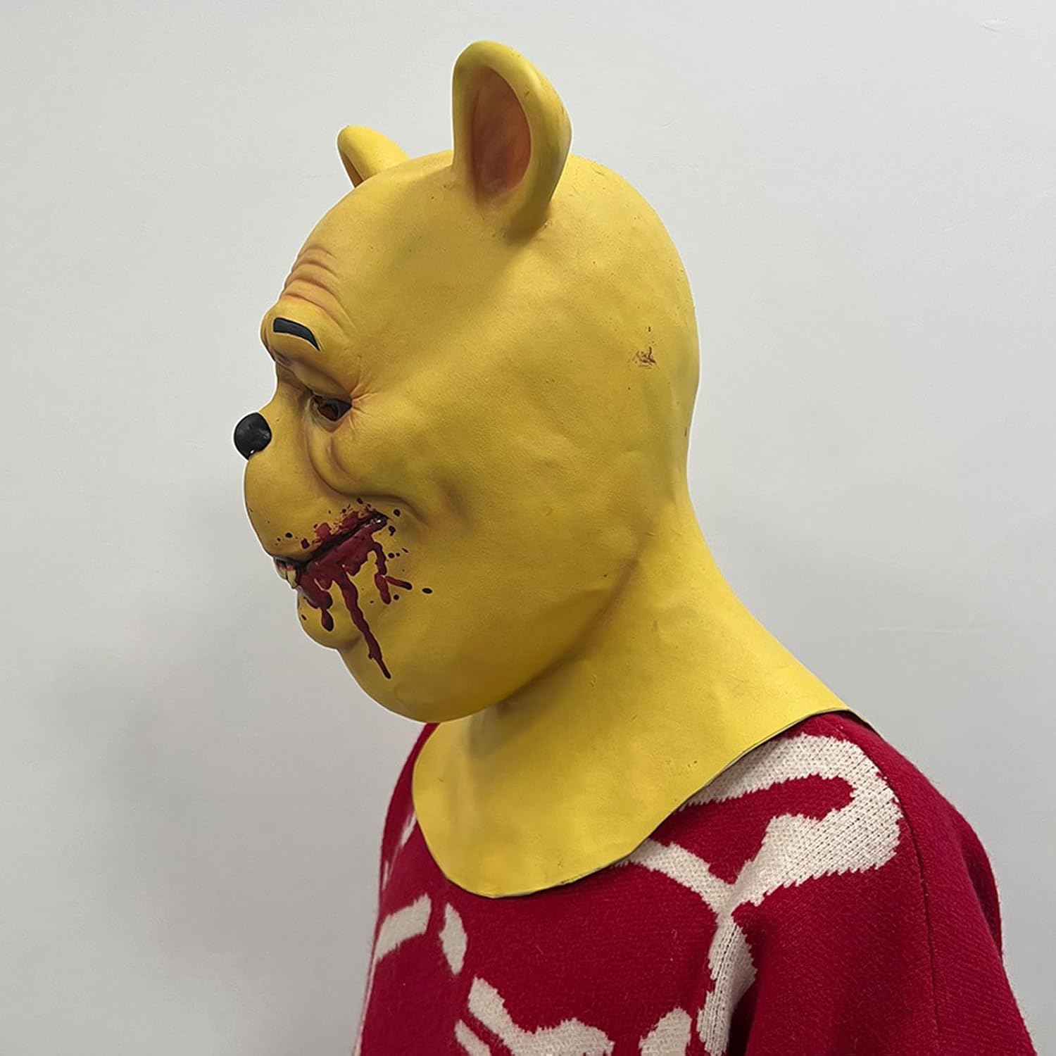 Miniatura 4 de Máscara de Halloween de oso de Winnie, máscara de payaso aterrador para Halloween, carnaval, fiesta, disfraces, cosplay, mascarada, máscara de