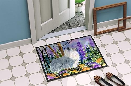 Miniatura 4 de Caroline's Treasures SS8636MAT Sheltie - Tapete para puerta delantera, 18 x 27 pulgadas, para interiores y exteriores, para entrada, antideslizante,