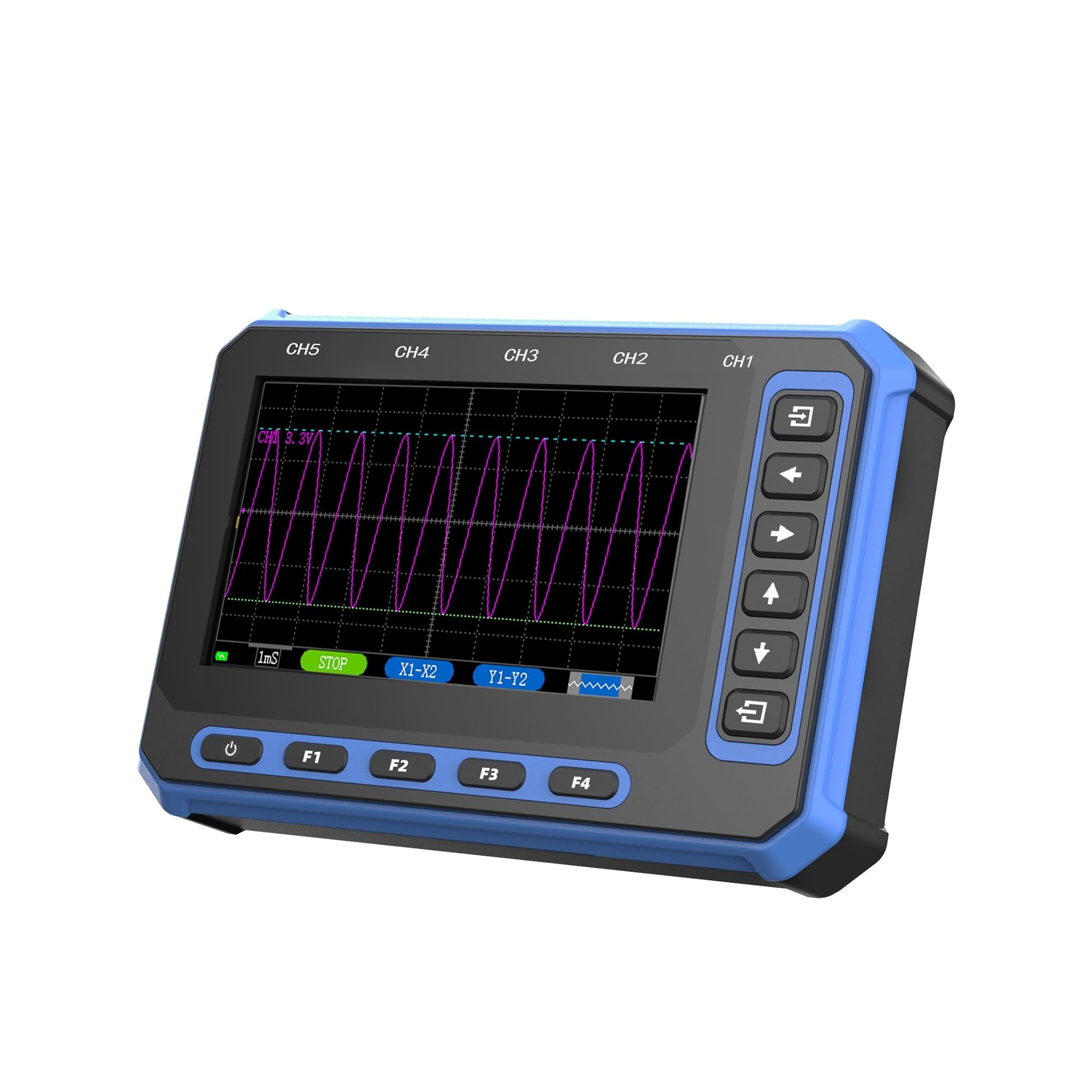 Osciloscopio digital, Osciloscopio portátil OS-5C de 1 MHz, herramienta profesional análisis multicircuito 5 canales(OS-5C WIFI version)