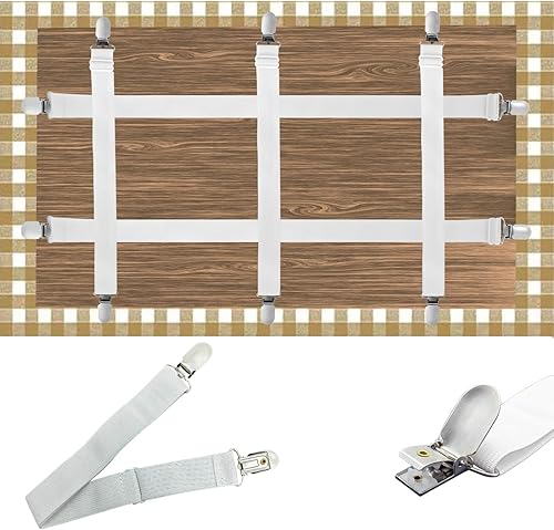 Clips ocultos para mantel perfectos para mesas de picnic y mesas gruesas en interiores y exteriores, mantén tu mantel seguro con nuestros clips