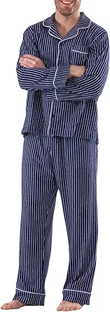 PajamaGram Pajamas For Men - Mens PJs Sets, Classic, 100% Cotton