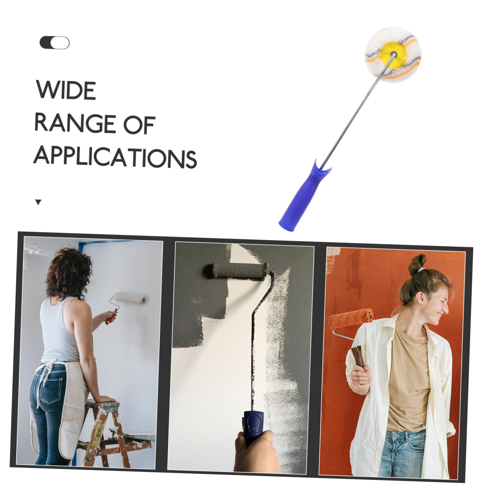 SHINEOFI 4 Stück Walzenbürste Rollenpinsel Wandmalerei Pinsel Hausanstrichzubehör Malerrolle Wandfarbe Naht Malerbedarf für Heimwerker Farbroller Werkzeug Baumwollfaden