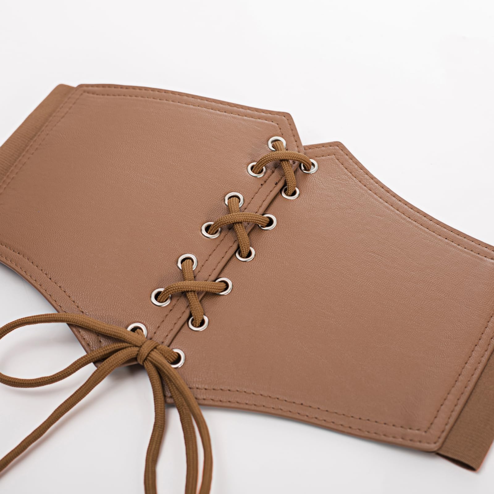 Scarlet Darkness Corset Belt for Women Elastic Lace-up Leather Waist Belt