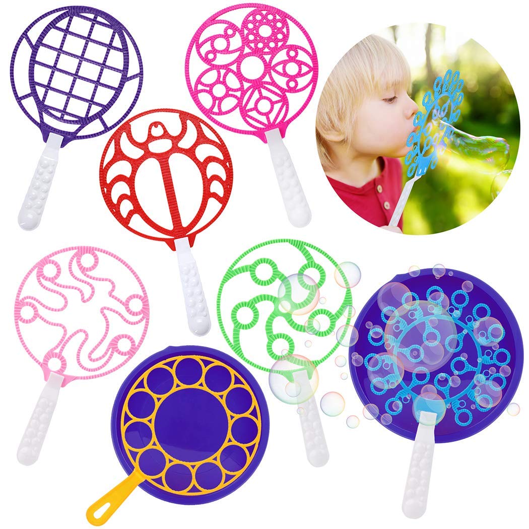 Bubble Wand Set-Big Bubble Wand fun bubble maker, very suitable for outdoor entertainment time, birthday parties and games, suitable for people of all ages (9 PCS colors are random)