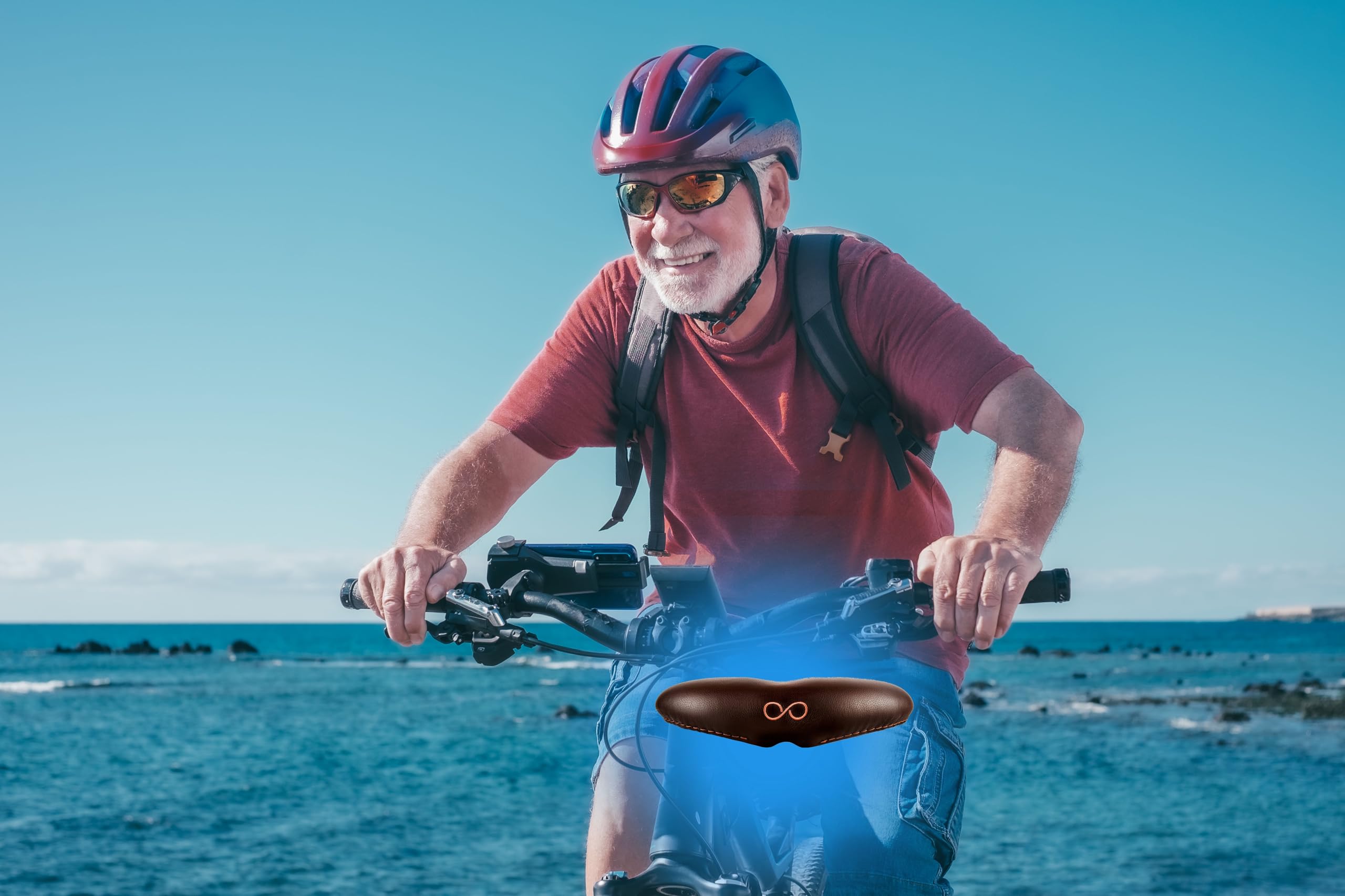 sellOttO Bello -Siège vélo Homme Femme Anti Prostate Vulvitis dermatite - Idéal pour vélo de Ville, Appartement, Assistance électrique
