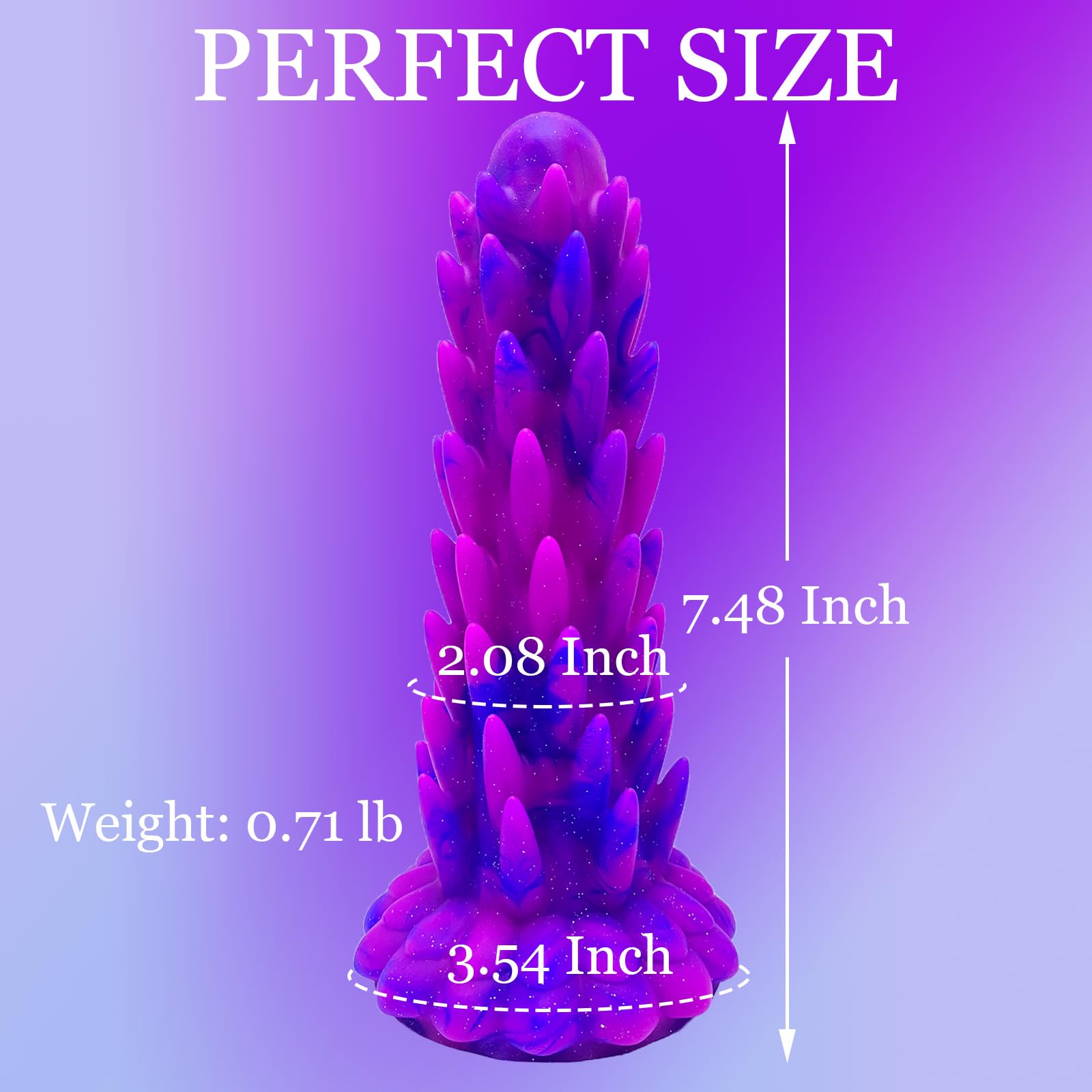 Glowing Realistic Dildo, Big Anal Plug Silicone Anal Dildo with Strong Suction Cup, Luminous Large Butt Plug Trainer Massager Colorful SM Sex Toys for Adult Beginner & Women (L): barb