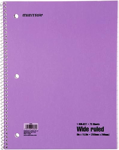 Mintra Office - Cuadernos en espiral para estudiantes, hogar, oficina, negocios