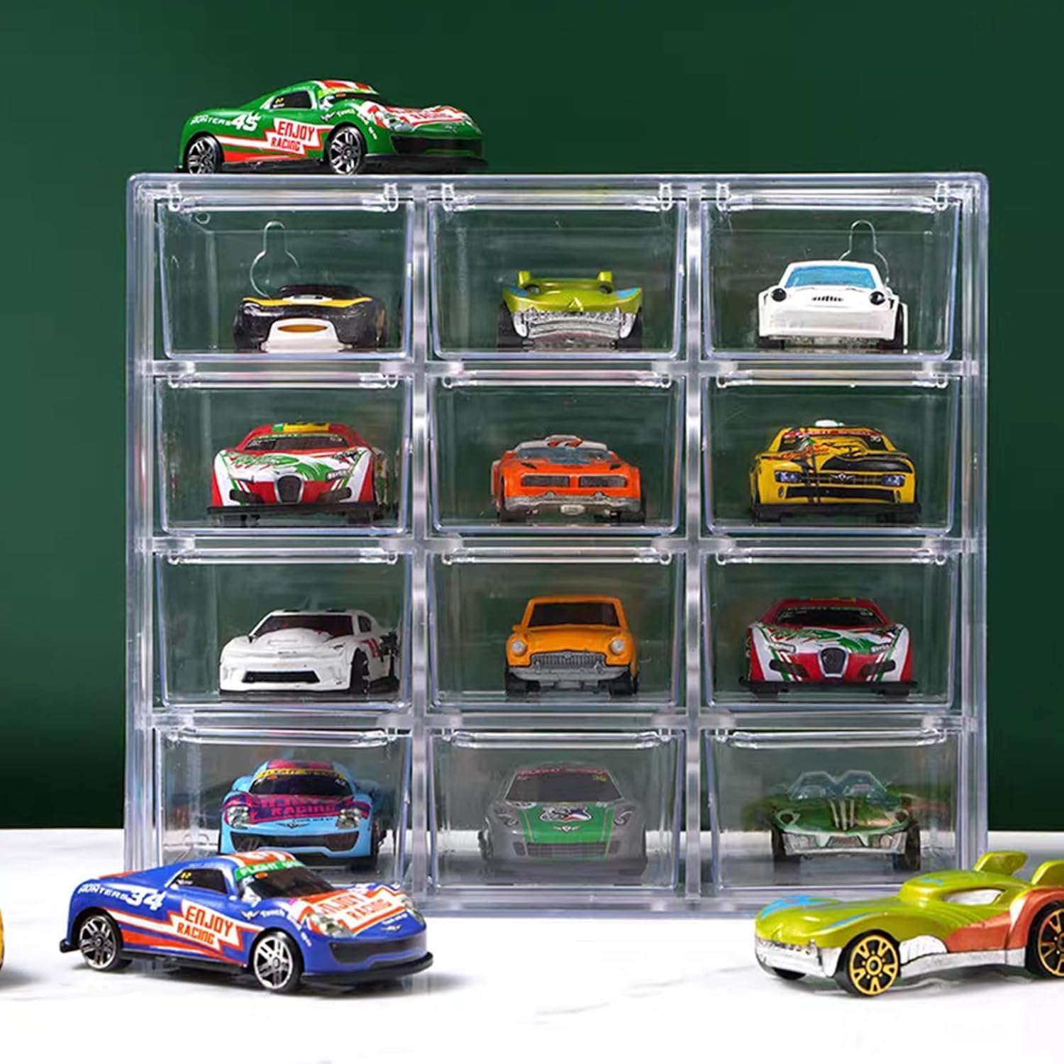 Amazon.co.jp: siawadeky トミカケース 12マス 透明 防塵 防水