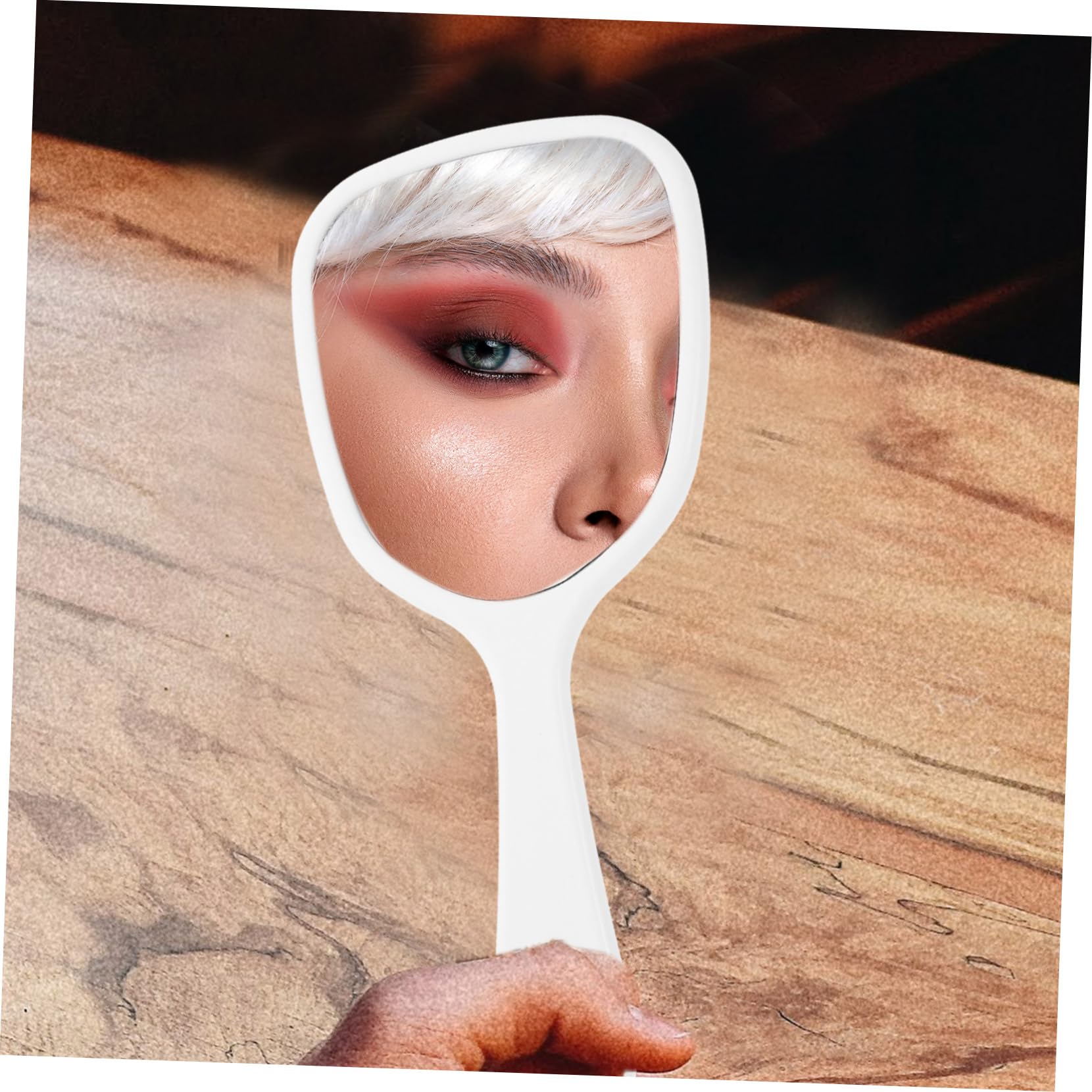 VALICLUD Miroir Cosmétique Portable de Poche 16 Pièces, Petit Modèle Blanc
