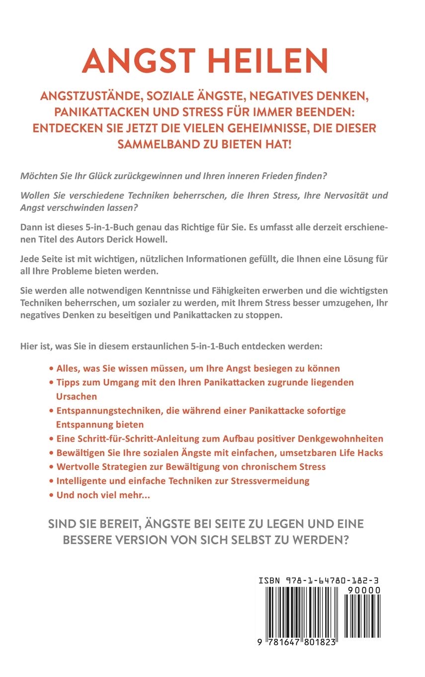 Angst heilen - Das große 5 in 1 Komplettset: Ängste effektiv besiegen | Positiv denken | Panik stoppen | Soziale Ängste überwinden | Stress abbauen - Resilienz aufbauen
