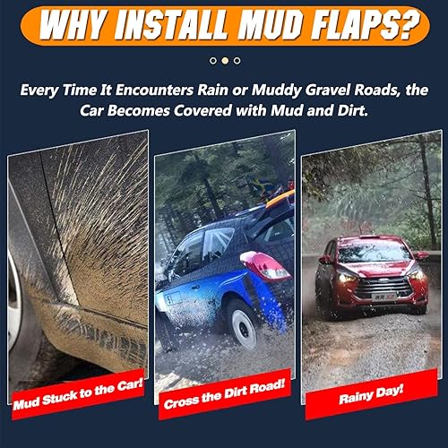 Miniatura 4 de Guardabarros de ABS duro con patrón de fibra de carbono, tamaño grande, para todo tipo de clima, juego con cuerpo ancho y resistencia a los