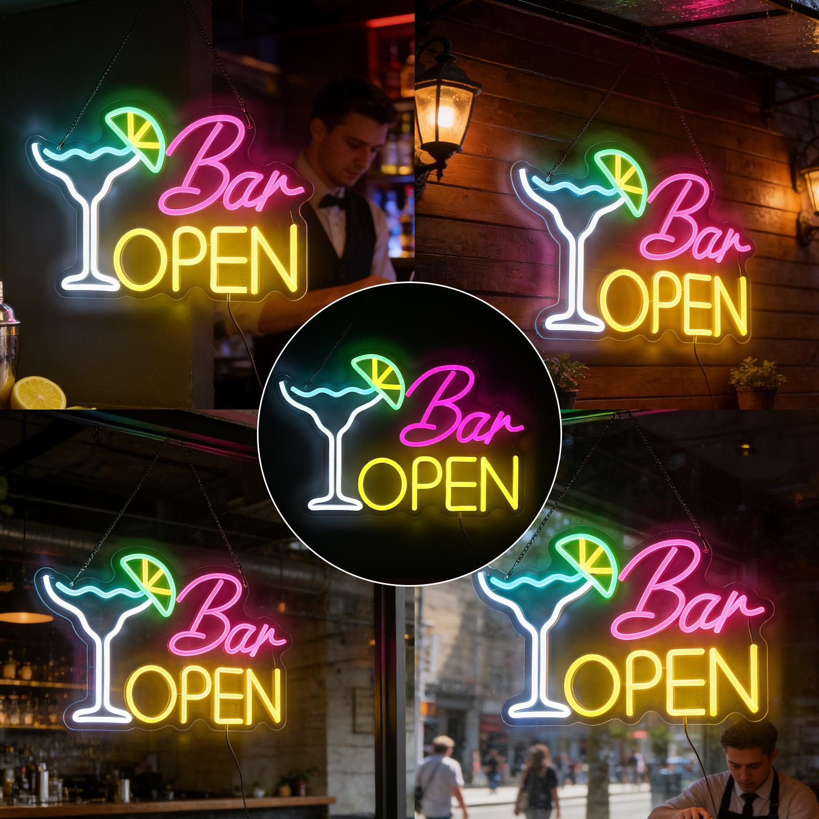 Bar Open Neon Schild, Neon Schild Bar, Bar Schild Beleuchtet, für Bars, Clubs, kleine Restaurants, Café, Familienbar, Party, Geschäftsdekoration