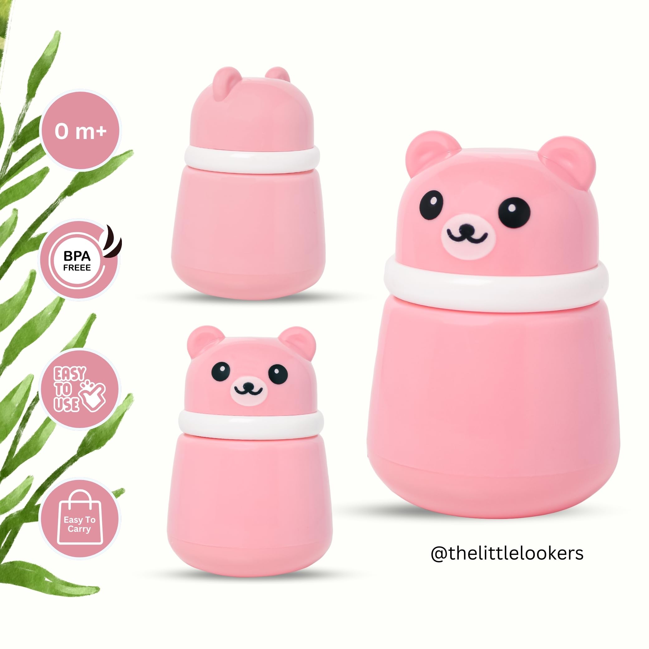 THE LITTLE LOOKERS Baby Powder Puff|Baby Powder Puff With Box|Powder Puff With Box Holder Container|Powder Puff For Babies|Puff Powder Box (Pink),1 Count - Image 3 thumbnail