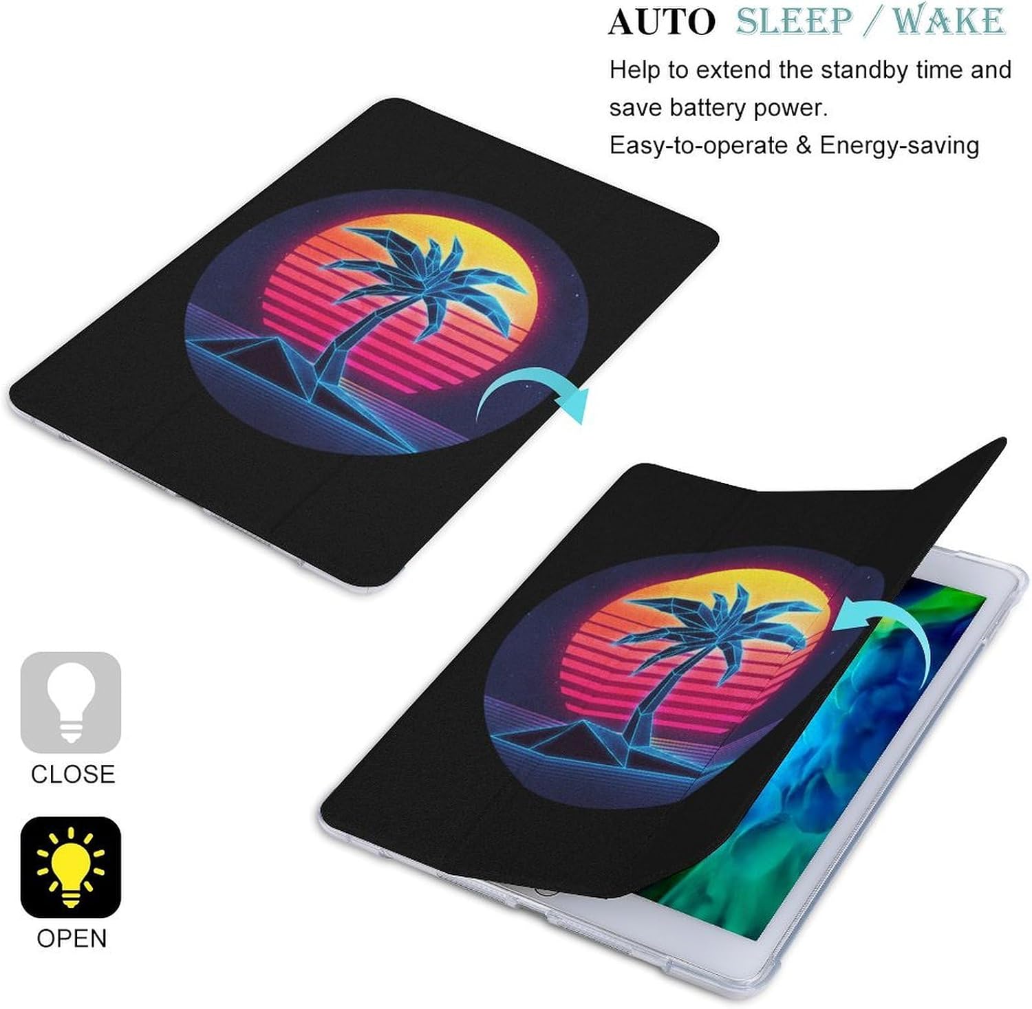 Coconuts Trees 80s Sunset Case with Pencil Holder image 3