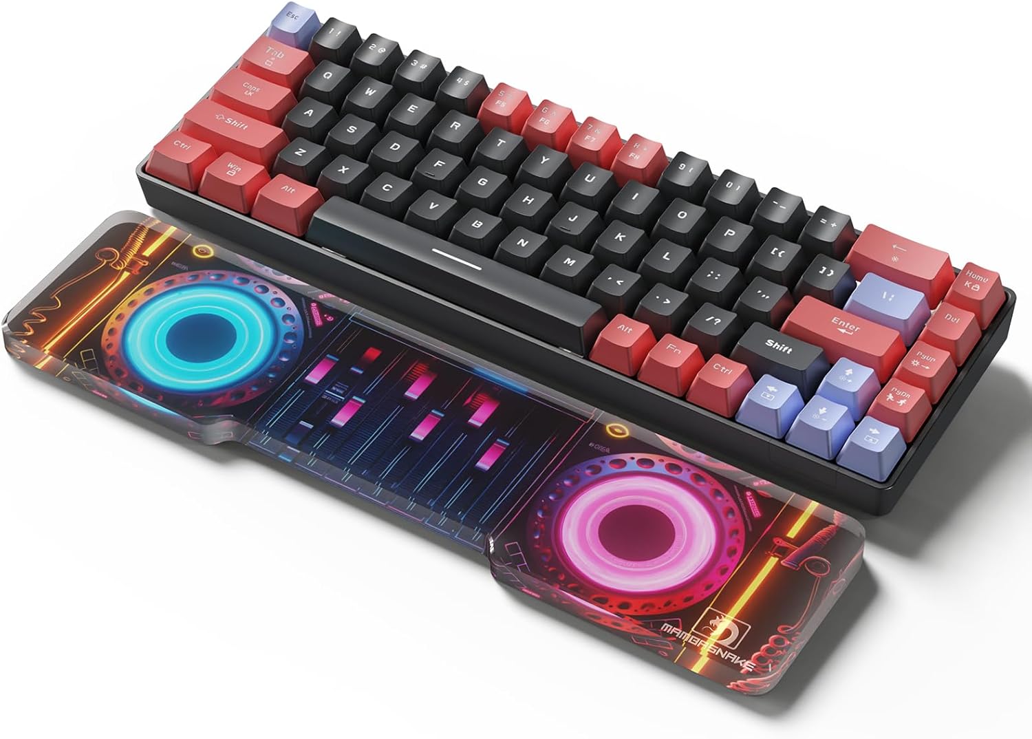 Acrylic Gaming Keyboard Wrist Rest Pad,CNC Process Clear Wrist Rest for Computer Keyboard,Office,PC Gaming,Laptop,Mac,Comfortable,Lightweight,Ergonomic for Easy Typing Pain Relief
