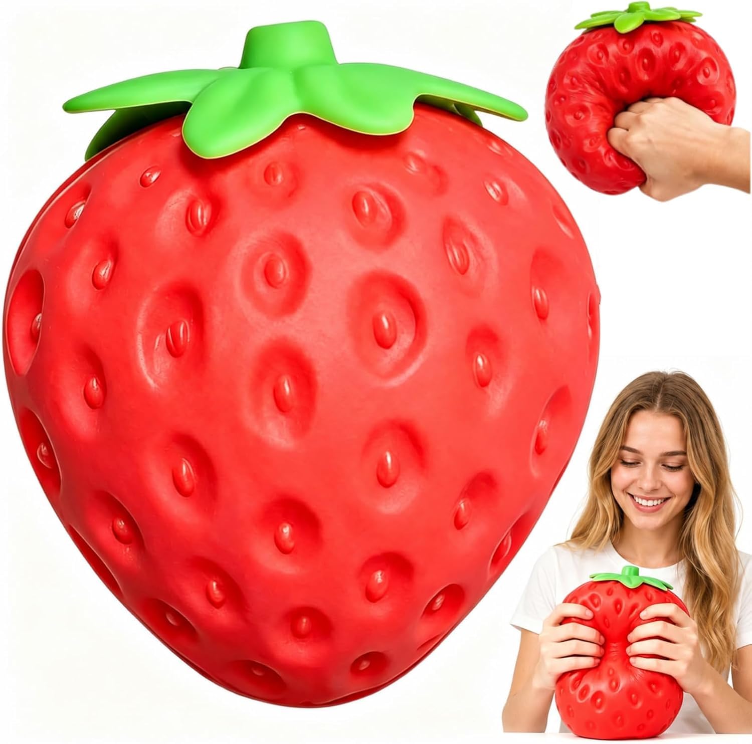 Giant Strawberry Squishy, 20cm Giant Jumbo Big Squishy Fidget Toys