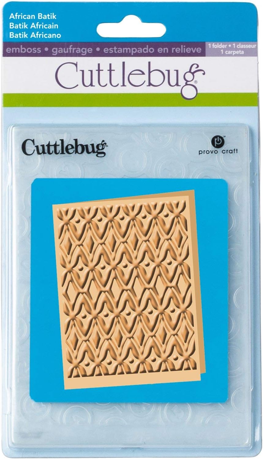 Cuttlebug A2 Embossing Folder, African Batik