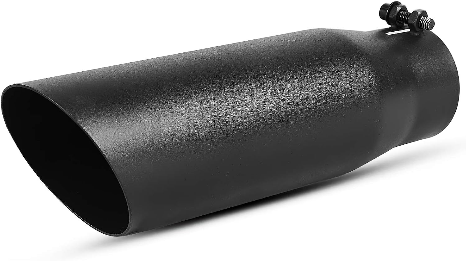 AUTOSAVER88 2.75 Inch Inlet Black Exhaust Tip, 2.75" Inlet 3.5" Outlet 12" Overall Length Stainless Steel Exhaust Tips Powder Coated Finish Tailpipe