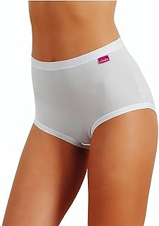 Slip - Culota de cintura alta para mujer, de algodón modal, art. 787 – Paquete de 6 unidades – Disponible en colores blanco y negro
