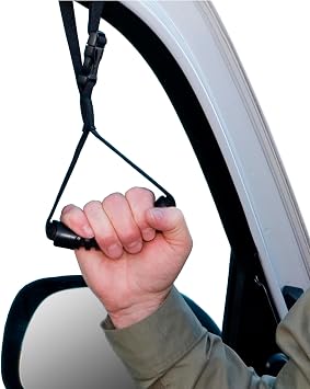 Stander CarCaddie, Car Safety Grab Bar for Adults, Seniors, and Elderly, Ergonomic Vehicle Support Handle with Adjustable Strap and Non-Slip Rubber Grip, Automotive Standing and Mobility Aid