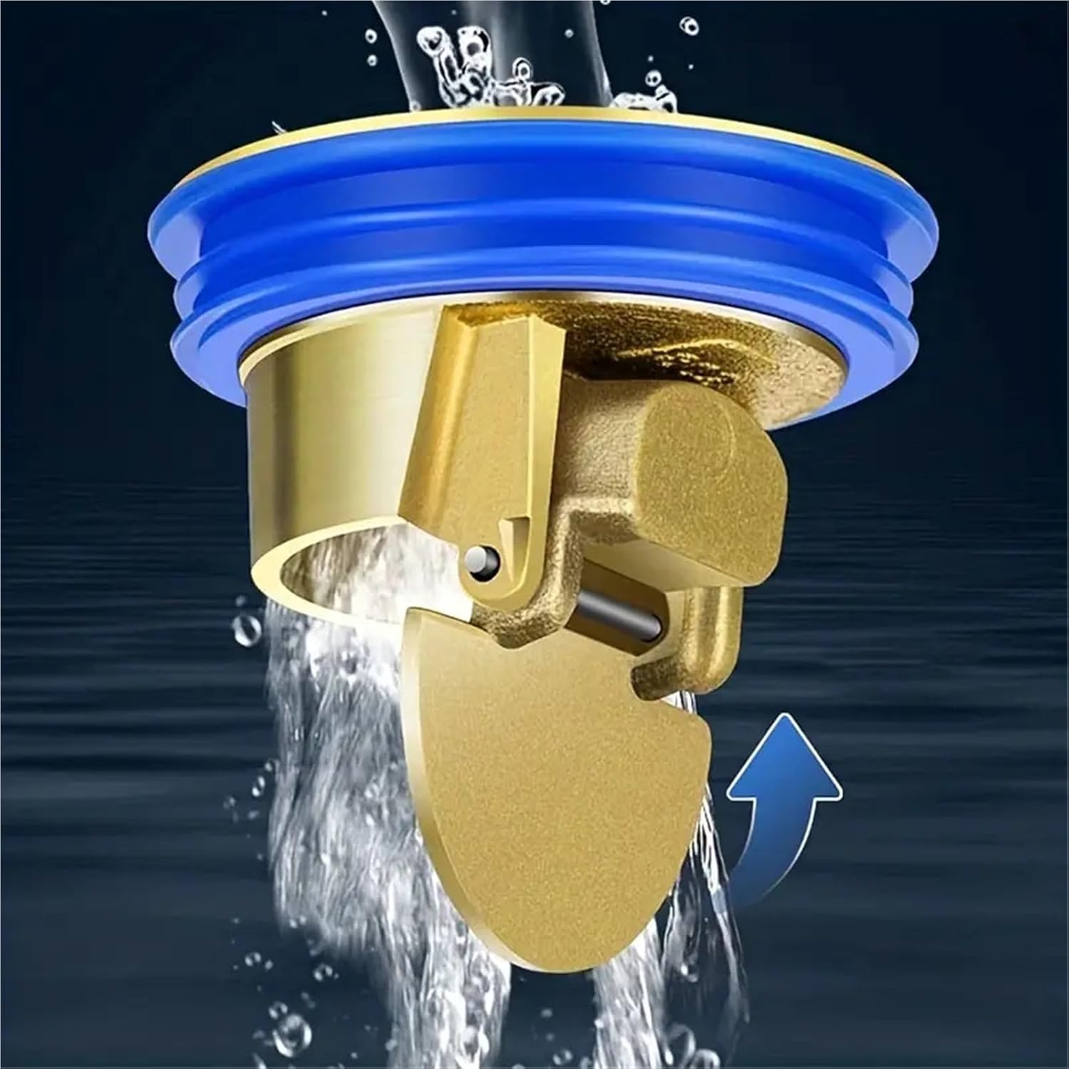 Floor Drain Core, All Copper, Odor Proof Core, Drain Guard Sewer Backflow Preventer, Deodorization Drain Plug Hair Stopper, Hair(Silver)