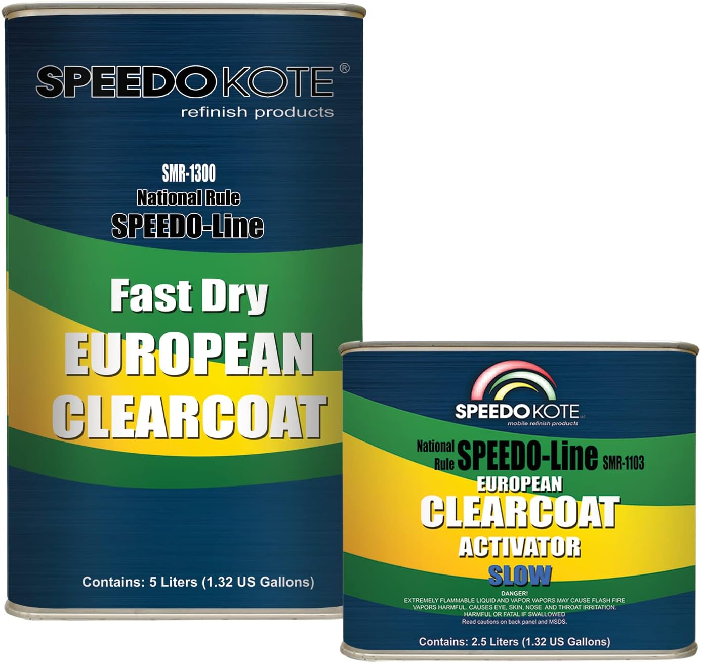 Speedokote Fast Cure European Clear Coat, SMR-1300/1103 7.5 Liter Euro Clearcoat w/Hot Act.