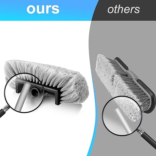 Miniatura 10 de Tanlade 2 cabezales de cepillo de lavado de autos con suave flujo de cerdas para detalles a través del cepillo de limpieza del automóvil, equipo de